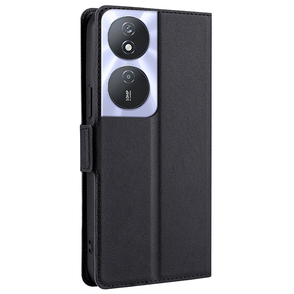 For Honor Play 50 Plus 5G / Play 8T 5G / X7b 4G / 90 Smart Leather Case Card Slots Phone Cover - Black For Honor Play 50 Plus 5G / Play 8T 5G / X7b 4G / 90 Smart Leather Case Card Slots Phone Cover - Black